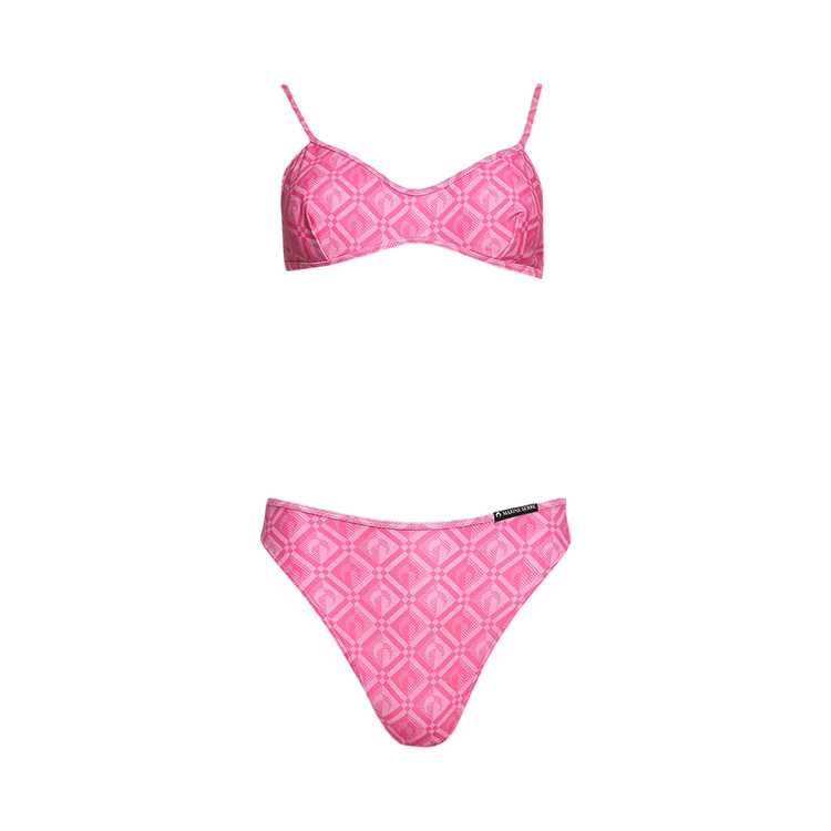 Marine Serre Printed Two Piece Bikini "Fuschia"