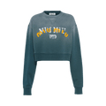 Miu Miu Garment Dyed Fleece Sweatshirt "Forest Green"
