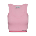 Miu Miu Sleeveless Viscose Top "Pink"