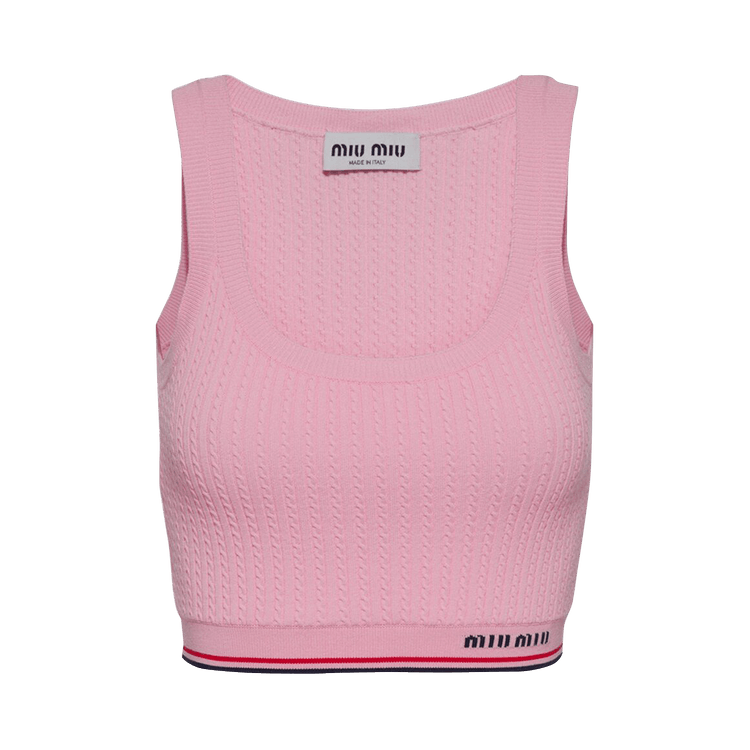 Miu Miu Sleeveless Viscose Top "Pink"