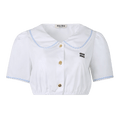 Miu Miu Poplin Crop Top "White"