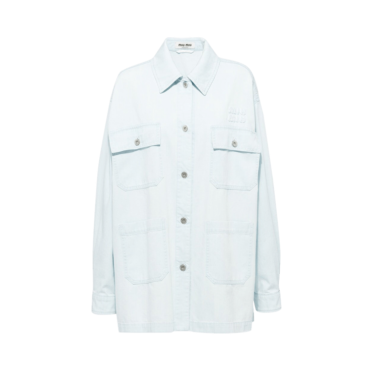 Miu Miu Denim Blouson Jacket "Light Blue"