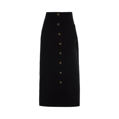 Miu Miu Long Velvet Skirt "Black"