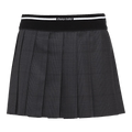 Miu Miu Glen Plaid Mini Skirt "Slate Grey"