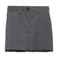 Miu Miu Grisaille Mini Skirt "Slate Grey"