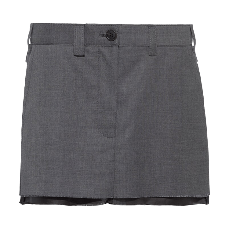 Miu Miu Grisaille Mini Skirt "Slate Grey"