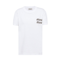 Miu Miu Embroidered T-Shirt "White/Crystal"