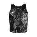 Raf Simons Leather Perfecto Singlet "Black"