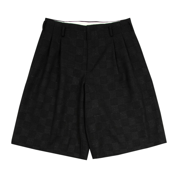 Comme des Garçons Homme Plus Check Pattern Wool Shorts "Black"