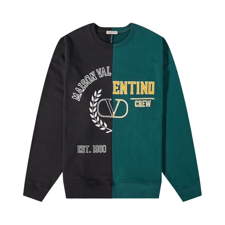 Valentino Crewneck Sweatshirt "Black/College Green"
