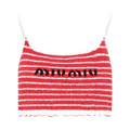 Miu Miu Boucle Top "Red/White"