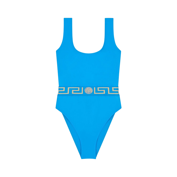 Versace One Piece Swimsuit "Mediterranean Blue/Flamingo"