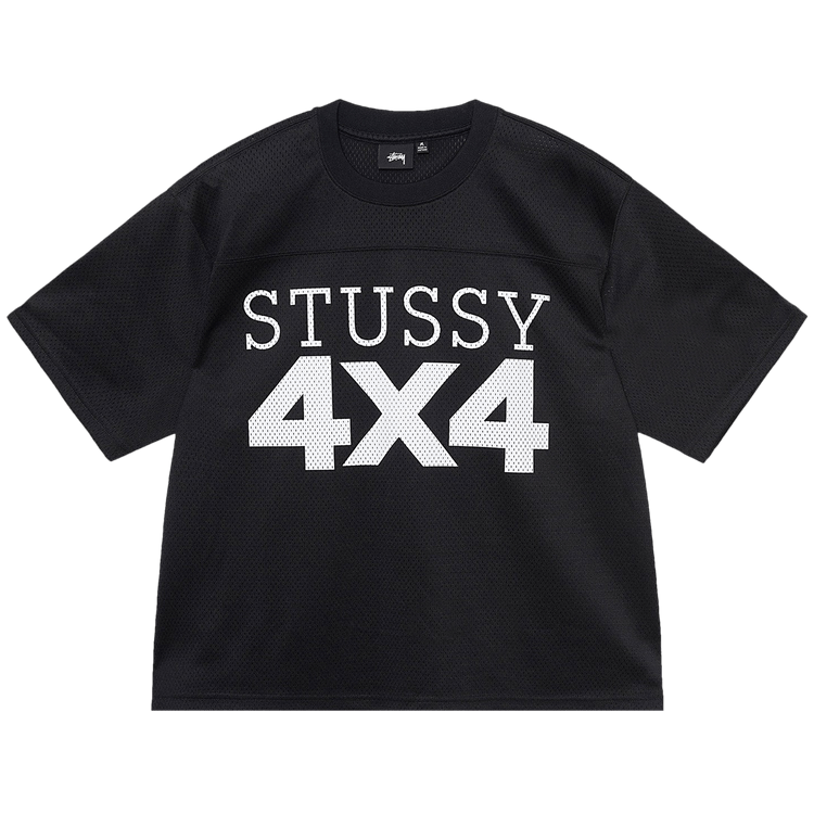 Stussy 4X4 Mesh Football Jersey "Black"