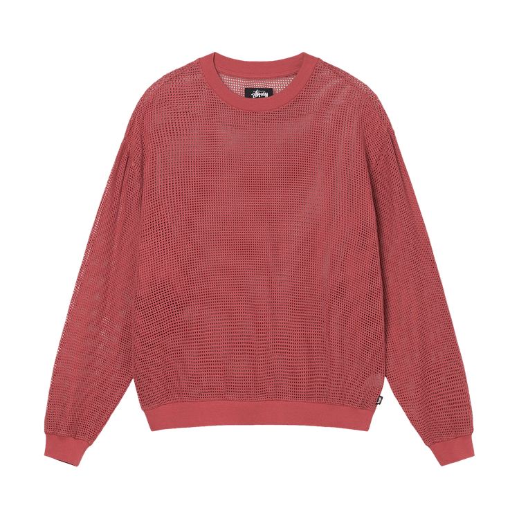 Stussy Mesh Long-Sleeve Crew "Red"