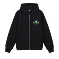 Stussy Skull Crest Zip Hoodie "Black"