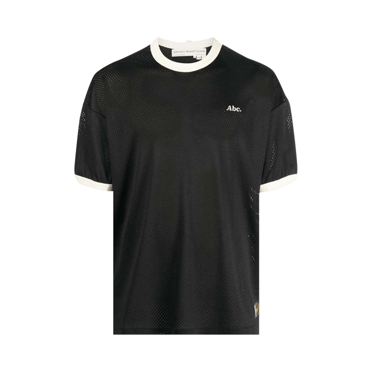 Advisory Board Crystals Mesh Short-Sleeve Ringer Tee "Anthracite Black"