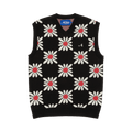 Awake NY Checkered Floral Sweater Vest "Black Floral"