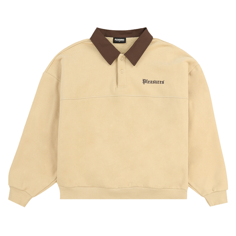 Pleasures Tweak Polo Sweatshirt "Tan"