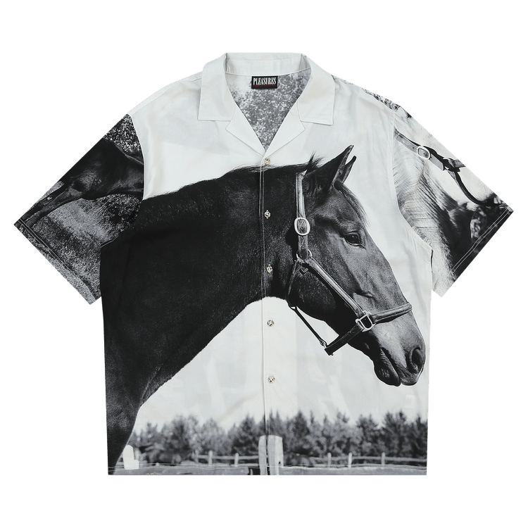 Pleasures Horses Button Down "White"
