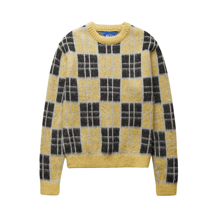 Awake NY Checkered Mohair Sweater "Yellow"