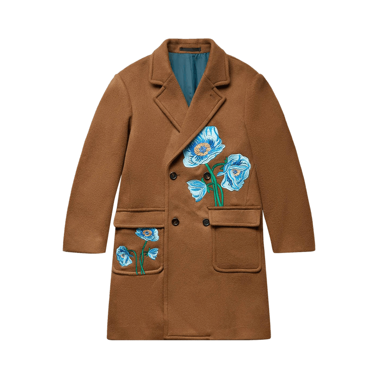 Awake NY Floral Oversized Overcoat "Mocha"