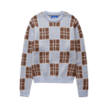 Awake NY Checkered Mohair Sweater "Blue"