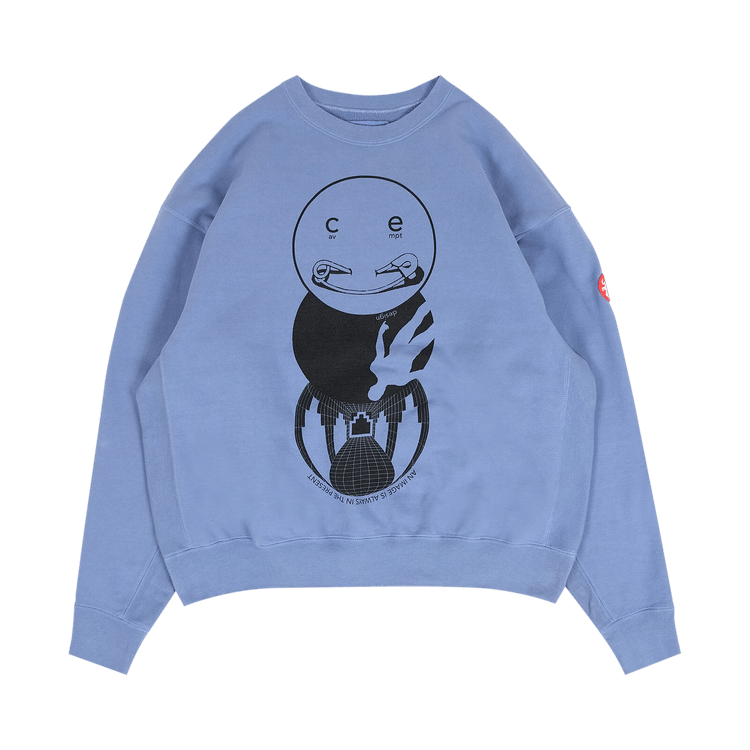 Cav Empt Overdye MD In The Present Crewneck "Blue"