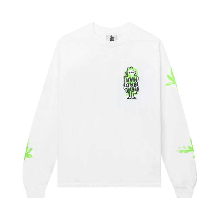 Real Bad Man Free The Weed Long-Sleeve Tee "White"