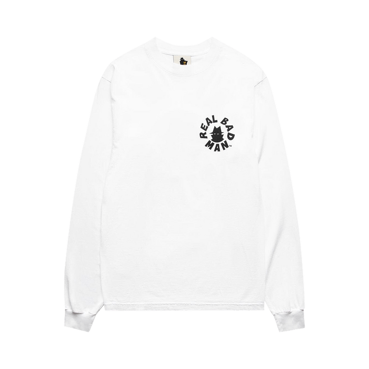 Real Bad Man Circle Long-Sleeve Tee "White"