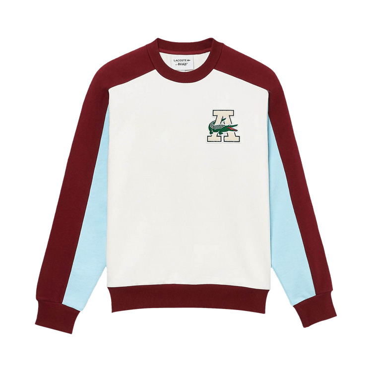 Awake NY x Lacoste Badge Color Block Sweatshirt "Burgundy"