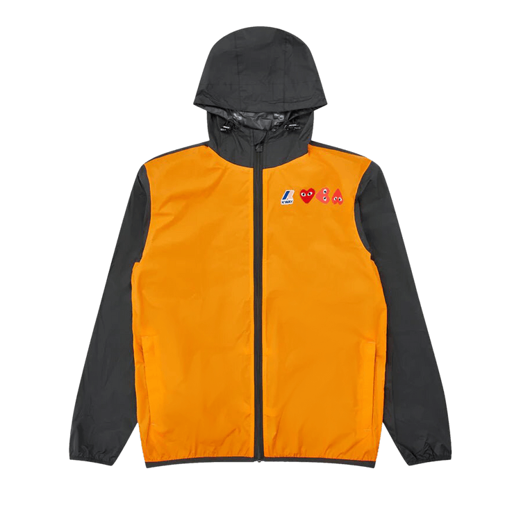 Comme des Garçons PLAY x K-Way Full Zip Hoodie "Orange/Black"
