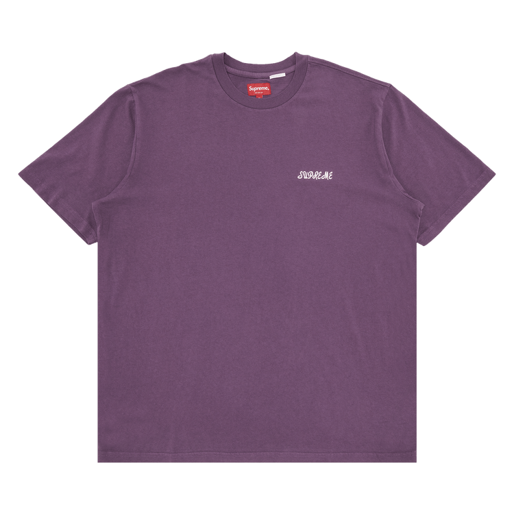 Supreme Washed Script Short-Sleeve Top "Purple"