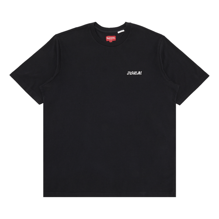 Supreme Washed Script Short-Sleeve Top "Black"