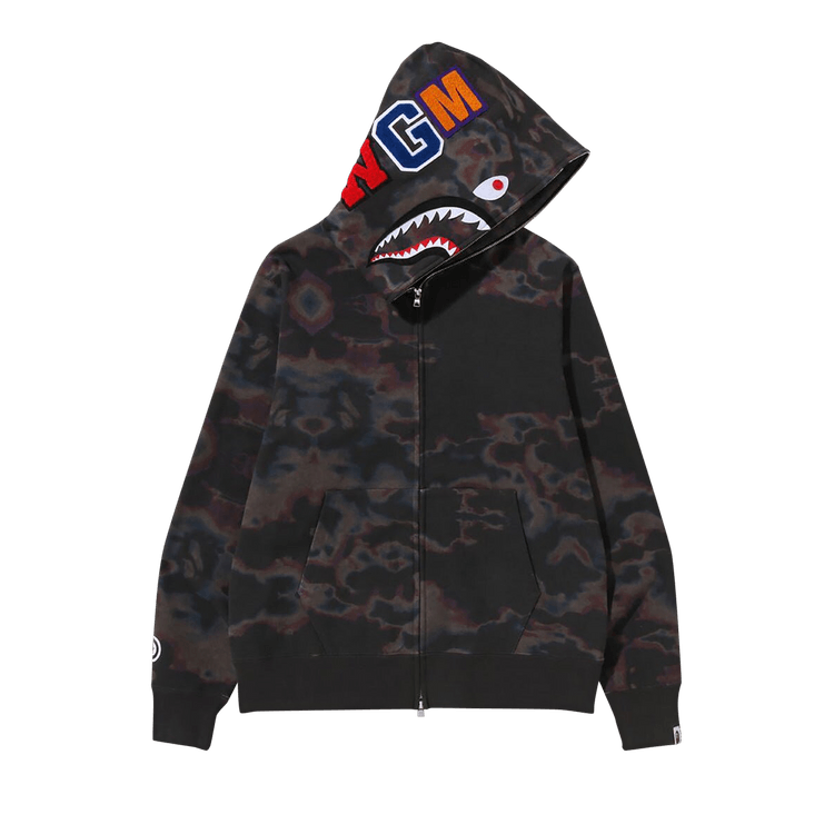 BAPE Thermography Shark Full Zip Hoodie "Black"