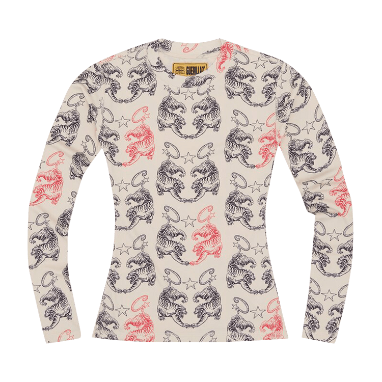 Corteiz Tiger Mesh Long-Sleeve "Cream"