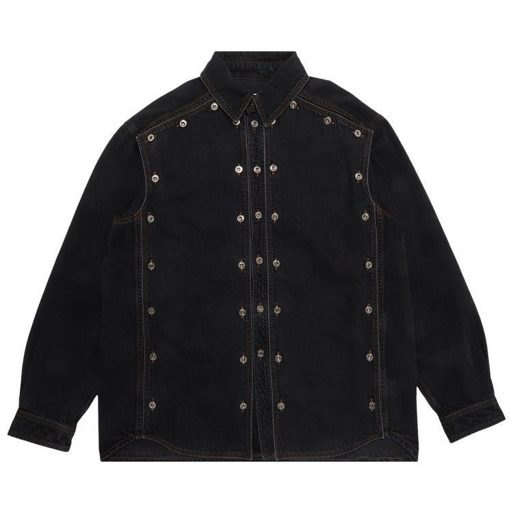 Y/Project Classic Button Panel Denim Shirt "Black"