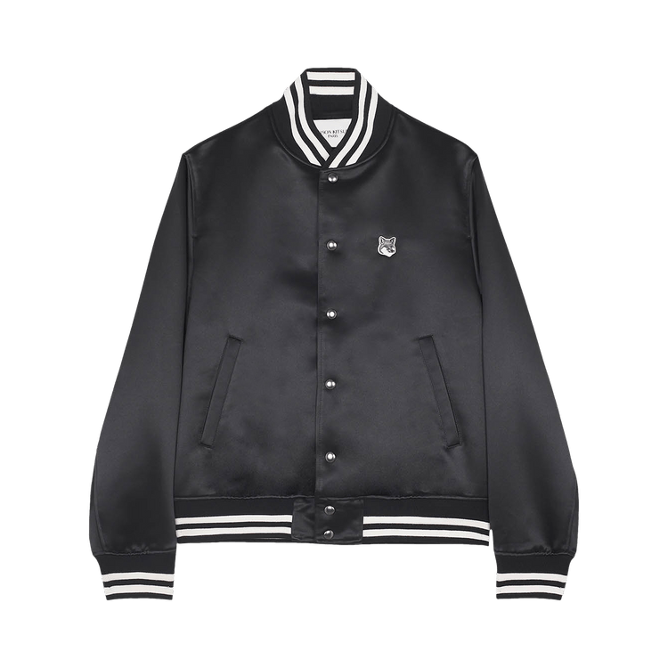 Maison Kitsuné Satin Teddy Jacket "Black"