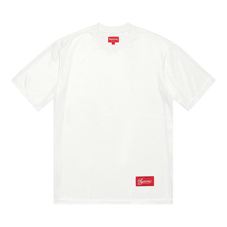Supreme Gradient Mesh Stripe Jersey "White"