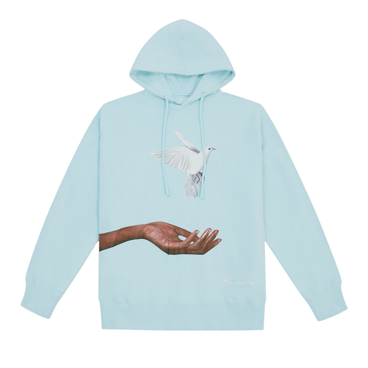3.PARADIS Hand and Dove Hooded Sweater "Sky Blue"