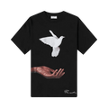 3.PARADIS Hand And Dove T-Shirt "Black"