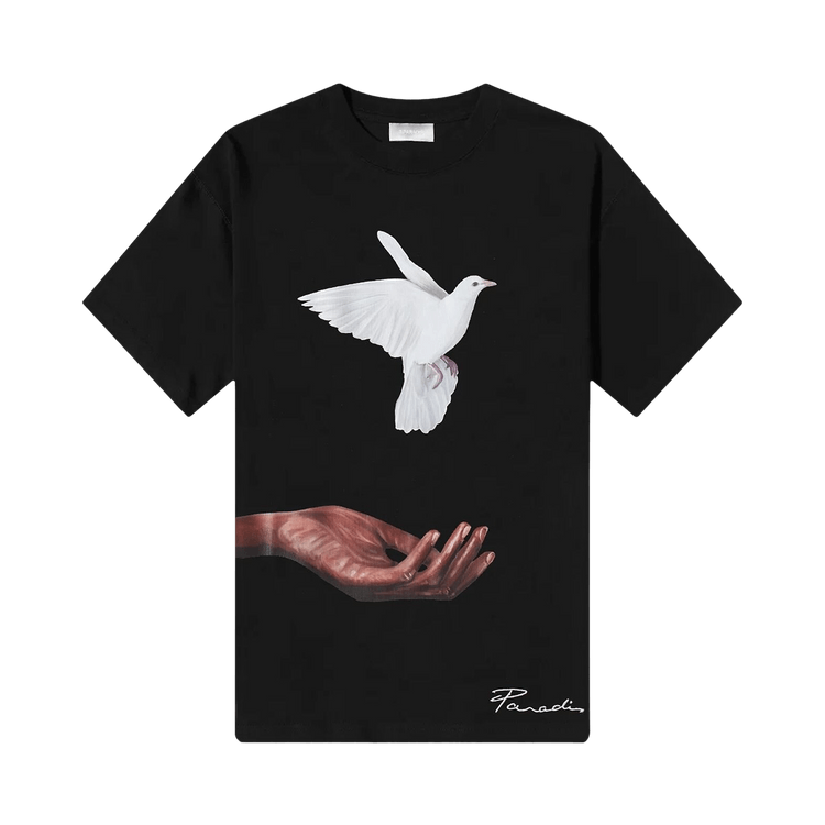 3.PARADIS Hand And Dove T-Shirt "Black"
