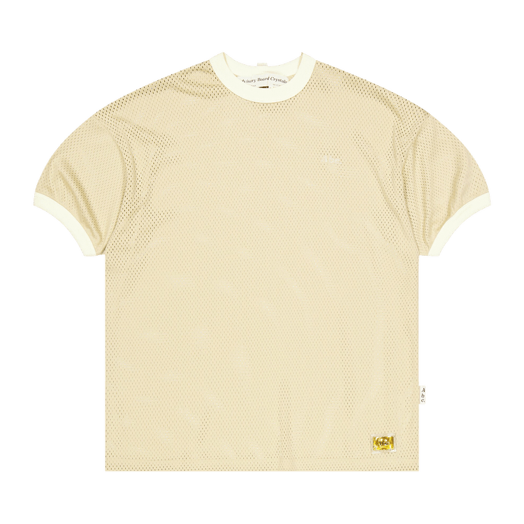Advisory Board Crystals Mesh Short-Sleeve Ringer Tee "Feldspar Ecru"