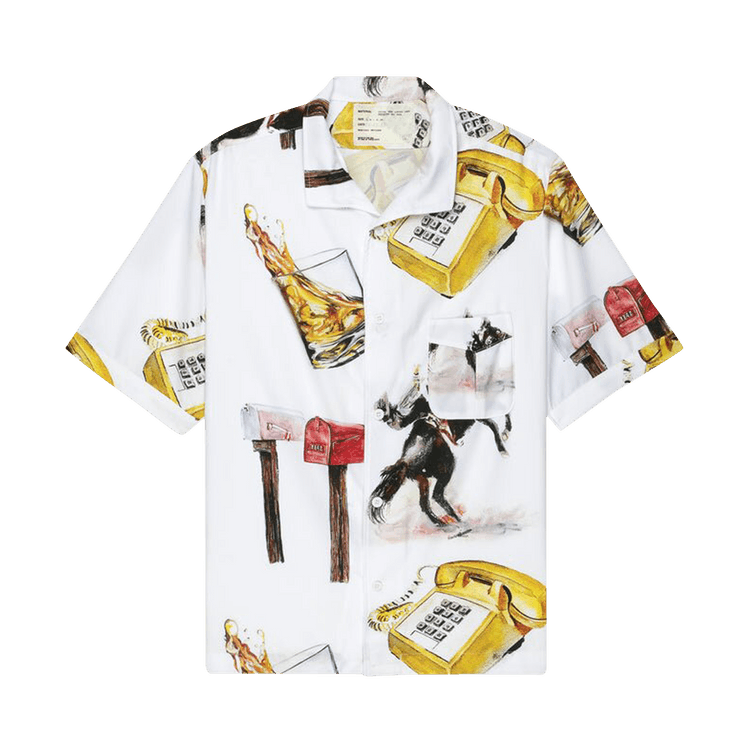 One Of These Days Painting Button Up Shirt "Multicolor"