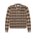 Rhude Sheer Plaid Button Down "Tan"