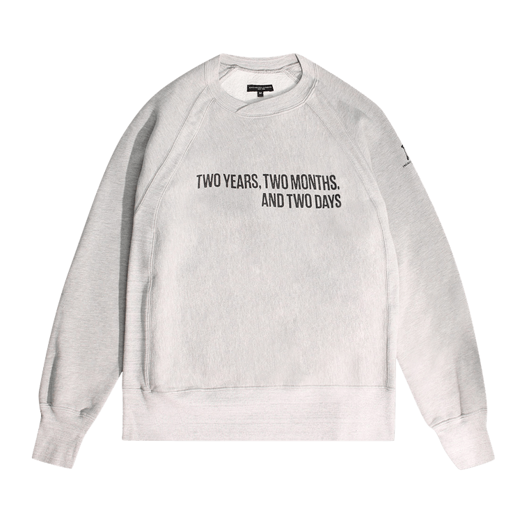 Engineered Garments Printed Raglan Crew "Heather Grey"