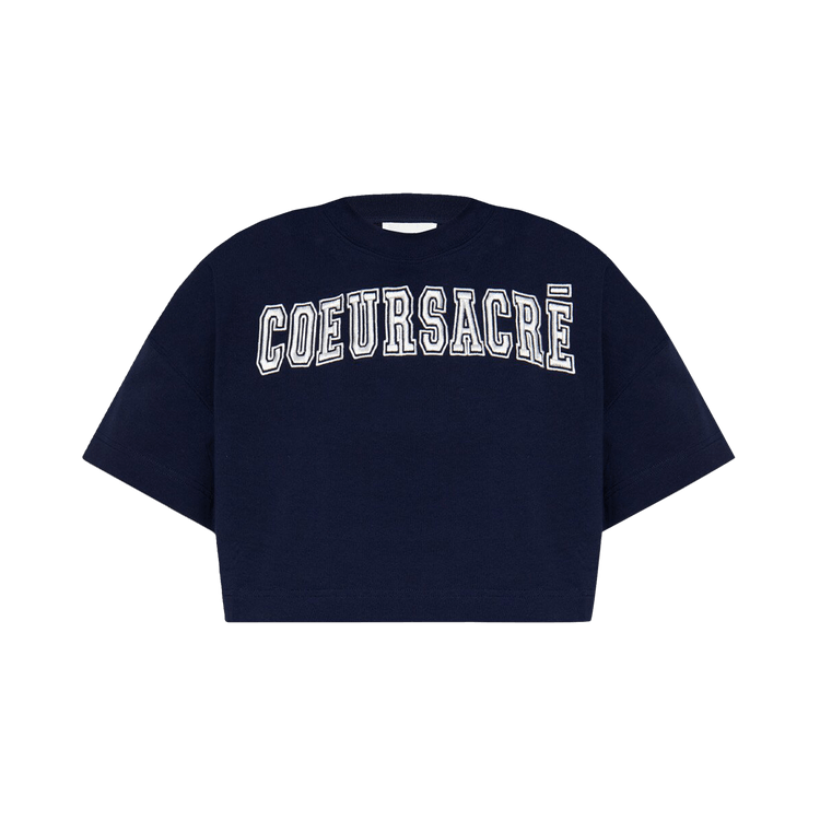 Ami Cropped T-Shirt "Nautic Blue"