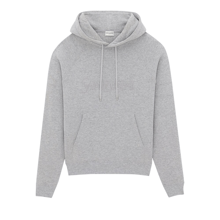 Saint Laurent Tonal Vintage Logo Hoodie "Gris Chine"
