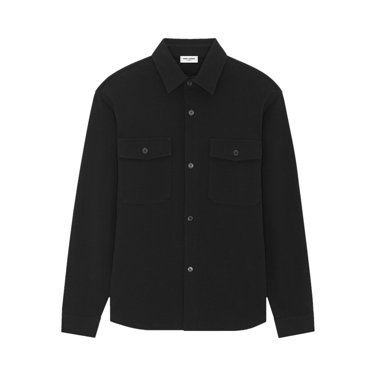 Saint Laurent Twill Over Shirt "Noir"