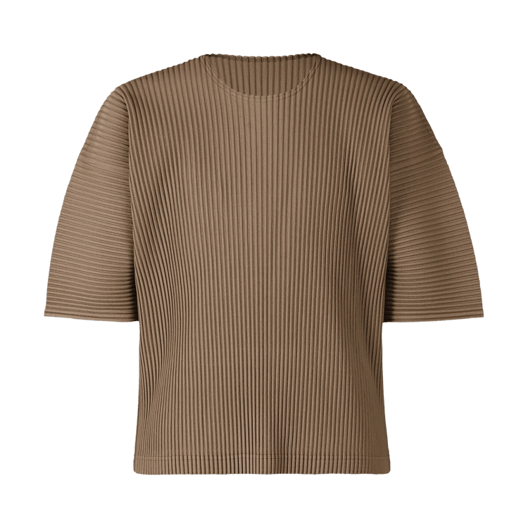 Homme Plissé Issey Miyake Half Sleeve Top "Brown"