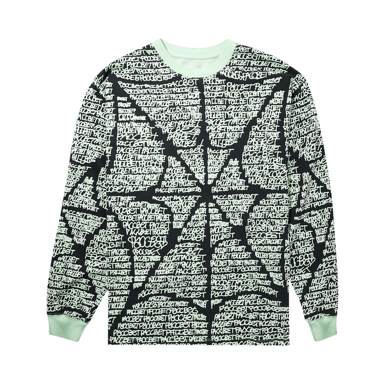 Rassvet x PACCBET Spider Web Long-Sleeve T-Shirt "Black/Lime"